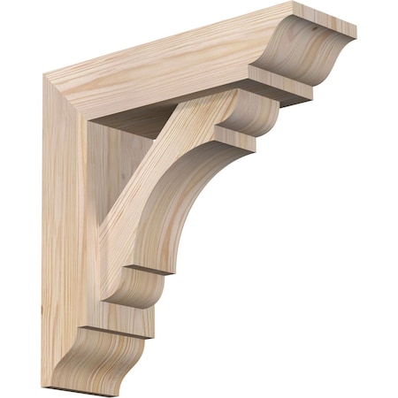 Ekena Millwork Olympic Traditional Smooth Bracket w/ Offset Brace, Douglas Fir, 5 1/2"W x 18"D x 18"H BKT0604X18X18OLY01SDF